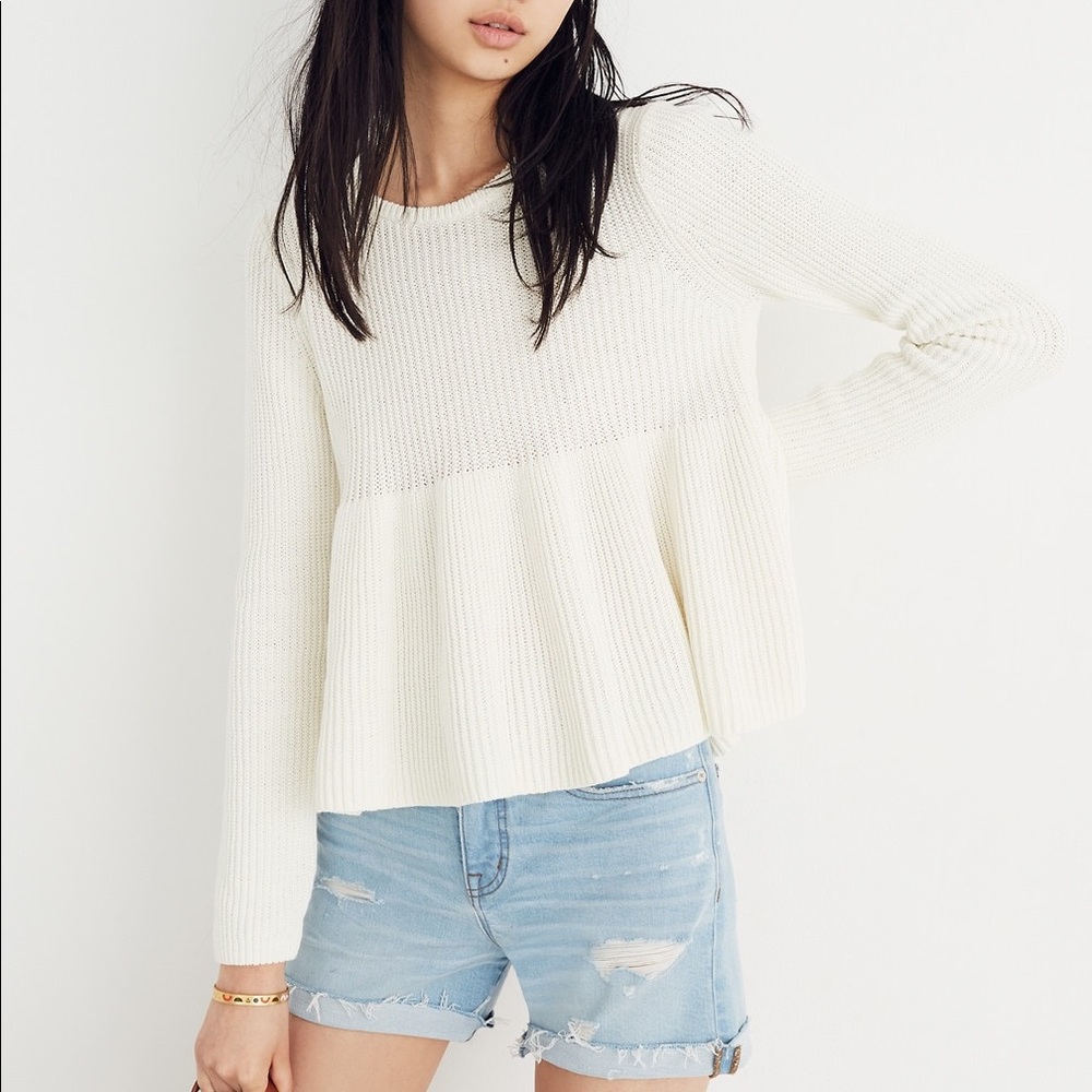 Madewell Swingy Ribbed Pullover Sweater Women’s M